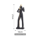 Moderne Sänger-Figur in Schwarz und Gold aus Harz, Höhe 27 cm und Gewicht 500 g - Gold-Sänger