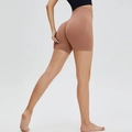 Short de yoga marron sans couture taille haute avec effet push-up pour le fitness - S / Bas / Cacao