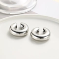 Coppia di ear cuff in argento minimalista stile vintage per orecchie non forate - Stile Argento Lucido (ZYN-DME443P)