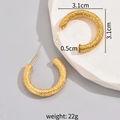 Aros de oro de lujo francés con textura de metal martillado y diseño de corazón hueco - Oro Martillado (G1)