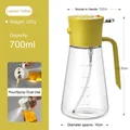 Lemon yellow 700ml glass oil sprayer and dispenser bottle for air fryer and kitchen - 700ml / Lemon Yellow