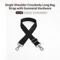 Tracolla regolabile in nylon nero con ganci canna di fucile per borsa uomo, Stile 22 - Stile Classico - Gancio Canna di Fucile - 3.8cm