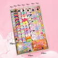 Girl's hair accessories set featuring colorful bows, clips and elastic bands in a wooden tray - 895PCS-TZ-13 Boxed Set