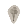 Creamy white silicone mold for three-scoop ice cream cone shaped dessert crafts - Style 2-Three Scoop Cone / Gray