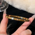 【7】gold-colored 10-diamond Bracelet (4mm)