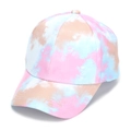 Kids colorful tie-dye baseball cap in pink and blue for sun protection and outdoor sports - 52-54cm / 17# Tie-Dye Clouds