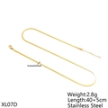 Detailed specs of gold snake chain necklace in stainless steel with 40+5cm length - 2mm Wide Gold Flat Snake Necklace