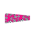 Pink athletic headband with soccer pattern for yoga and running workout - Soccer Rose Red