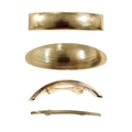Lot de barrettes dorées en alliage avec texture en métal brossé et fermoir à ressort - Ensemble 7 (4 Pièces)