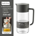 Distributeur d'huile 550ml en verre borosilicate avec couvercle chaux foncée - Gris Foncé
