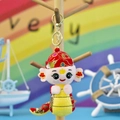 Simpatico portachiavi in peluche mascotte serpente 2025 per fortuna e felicità - Serpente della Fortuna con Cappello / 10-12cm