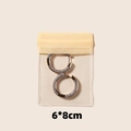 Gold plated hoop earrings with white zircon in a 6x8cm transparent PVC jewelry bag - 6*8cm-46 Silk / Yellow