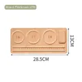 Bamboo jewelry design board with three sizing circles and a linear measurement ruler - Long Strip Size 16 17 18 (257g)