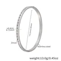 Silberner Edelstahl-Armreif mit Zirkonia-Einlage im minimalistischen geometrischen Stil - Silber Gezackter Zirkonia Armreif