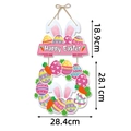Dettagli dimensionali del gancio porta Happy Easter con orecchie di coniglio e uova - Stile Uovo di Pasqua (J-0298-2)