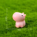 Pink Capybara miniature resin figure 2.3cm height cute micro landscape ornament - Medium Capybara (Light Pink)