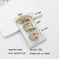 Minimalist gold geometric hair clip set with three different sizes on display card - 3-Piece Set No. 26 (MY030-26)