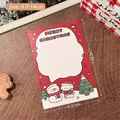 Cute cartoon puppy snowman Christmas card 9.5x14cm for gift packaging and holiday decor - Style 6 Christmas Nocturne Backing Card