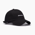 Black baseball cap with white Awesome letter embroidery and adjustable strap - Adjustable / Black