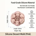 Pink cat paw and bear shaped food-grade silicone mold for baby food baking, 155mm - Cat Claw Food Supplement Tray / Pink