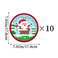 Assiettes de Noël en carton lot de 10 avec motif Père Noël dans la cheminée - Petites Assiettes en Papier Motif Père Noël