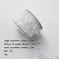 Translucent acrylic snowflake garland with stars on roll for Christmas DIY decor 4m - White Snowflake Chain 4m