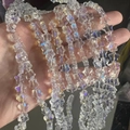 Iridescent 8mm star glass beads for DIY jewelry making and crystal pendant accessories - Imported Colorful