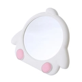 Specchio per trucco a cartone animato bianco e rosa, design da tavolo o da parete - Bianco con piedi rosa
