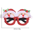 Detailed size chart for Santa Claus party glasses measuring 18.5cm by 9.6cm - Santa Claus