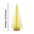 Mini sapin de Noël artificiel jaune de 40 cm avec base en bois pour décoration - 40CM / Jaune