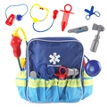 Blue ambulance backpack with 12 pieces of simulation medical and rescue tools for kids - KN513 Doctor Backpack Set