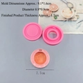 Pink silicone mold for DIY car aromatherapy plaster tablets with Home Decoration embossed - Round 2-Piece Set-8563 / Pink