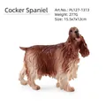 Realistic brown Cocker Spaniel dog figurine, large solid resin pet model, 15.5x7x12cm - Cocker Spaniel (PL127-1313)