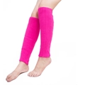 Winter rose red cable knit leg warmers for women, thick ribbed thermal boot covers - Rose Red