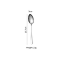 Polished silver stainless steel spoon, 13.7cm length, sleek minimalist design for dining - 410 Stainless Steel Extra Small Pointed Spoon