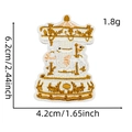 Detailed view of carousel embroidery patch with dimensions 6.2cm height and 4.2cm width - Carousel / 9#