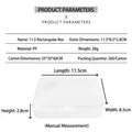 Transparent PP rectangular storage box with flip lid, 11.5x8.5x2.8cm hardware organizer - 11.5 Rectangular (11.5*8.5*2.8cm)