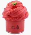 Slime soffice rosso ciliegia in barattolo trasparente con grafica di biscotti - Ciliegia Rossa 50ml