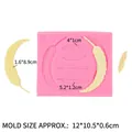 Moule en silicone rose plume pour fondant ou résine DIY, taille 12x10,5x0,6cm - N° 1 / Rose