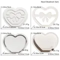 4-piece heart and bow silicone mold set for DIY epoxy resin crafting and storage boxes - Heart Bow Set
