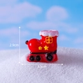 Miniature red boot train figurine for Christmas DIY snow globes and desktop decor - No. 15 Stocking Shape Car