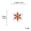 White and orange snowflake embroidery patch measuring 3.5cm by 3.8cm for DIY decor - 3.5x3.8cm / 11203-White Orange Snowflake