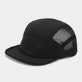 Dettaglio del cappellino tattico nero a cinque pannelli con rete traspirante e visiera piatta - Regolabile / Nero