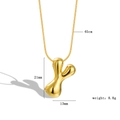 Detail view of gold bubble initial necklace with 45cm chain and 21mm letter pendant - Letter Y
