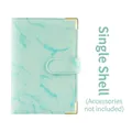 Mint green marble A5 binder notebook cover with gold corners, single cover without accessories - Green Marble With Corners (Cover Only)