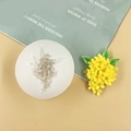 White silicone flower mold with yellow gardenia flower shaped cake for baking - 3518 Osmanthus / Clear