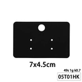 Black earring display card 7x4.5cm for jewelry packaging and stud earring organization - Blank Black Laminated Card (05T01Hk) / Medium