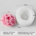 Silicone flower mold for peony candles and handmade soap with finished product dimensions - Large Flower Style (H-0708)