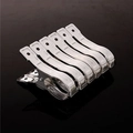 Set de 6 pinzas para el cabello de acero inoxidable plateado con diseño de estrella - Clips Grandes para Edredones (6 piezas/paquete)