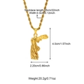 Collana in acciaio inossidabile placcato oro 18k con ciondolo Nike e misure dettagliate - Vittoria alata